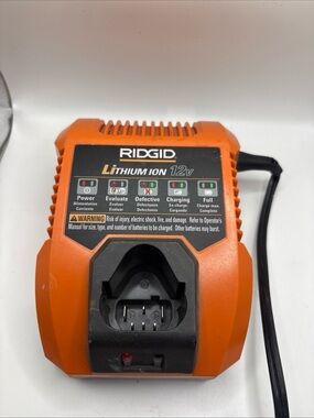 Ridgid Lithium Ion Battery Charger 12 Volt R86049 Charger Only, Used.